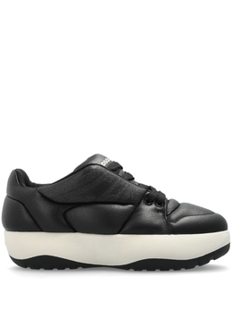 Стеганые кожаные кроссовки Dsquared2, черный snw027335605520 | черный