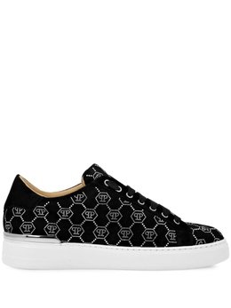 Кроссовки с монограммой из стразов Philipp Plein, черный aadsmsc4000ple075n | черный