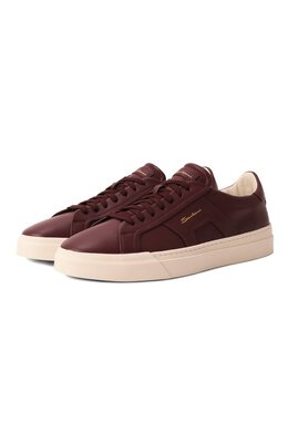 Кожаные кеды Gloria Santoni mbgg21779pnngxwh