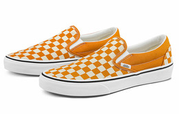 Кроссовки Vans Unisex Checkerboard Classic Slip-On Sneakers Yellow/White vn0a5jmh8lf