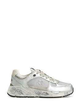 Premiata Кроссовки Mase-D из металлизированной кожи, текстиля и замши 255817