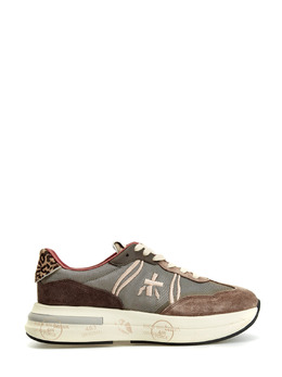 Premiata Кроссовки Cassie из текстиля и замши с деталью из меха пони 255820