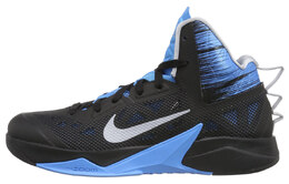 Винтажные баскетбольные кроссовки ZOOM HYPERFUSE для мужчин, средний размер, черный/белый/синий Nike 615896-007