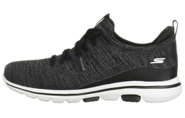 Кроссовки Go Walk 5 Lifestyle женские с низким верхом черного/белого цвета Skechers 15925-bkw