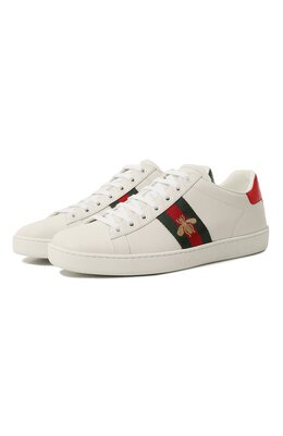 Кожаные кеды New Ace Gucci 431942/02jp0