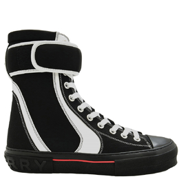 Burberry Jermaine Sub Contrast Hi-top Sneakers, Brand Size 50 (US Size 17) 8052338