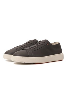 Кожаные кеды Cleanic Santoni mbcd21571barcsb4n01