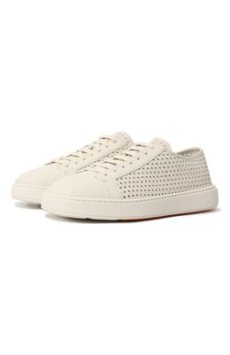 Кожаные кеды Cleanic Santoni mbcd21978barcs03i50