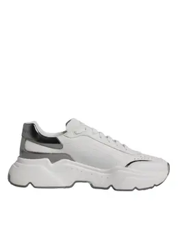 Dolce & Gabbana White Silver DAYMASTER Leather Sneakers Shoes - EU41/US8 mv6430-41