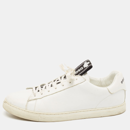 Dsquared2 White Leather Low Top Sneakers Size 45 1090430
