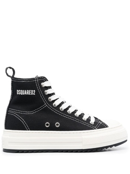 Высокие кеды на платформе Dsquared2, черный snw023125406362 | черный