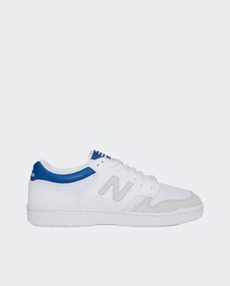 Retro Basket 480 Кожаные повседневные кроссовки унисекс New Balance, белый синий a48469945 | blanco / azul
