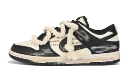 Кроссовки Nike Dunk Skateboard Shoes Women's Low-Top Black/Beige, черный cw1590-100 | 黑色