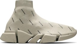 Кроссовки Balenciaga Speed 2.0 Sneaker Allover Logo - Sand, коричневый 617239 w2dbo 9910 | brown