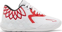 Кроссовки Puma MB.01 Lo Jr Team Colors - White High Risk Red, белый 377368 10 | white
