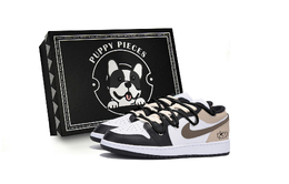 Баскетбольные кроссовки Air 1 Vintage Men Low-Touch Black Brown Jordan 553558-131(team85-拿铁使使s-box-a) | black