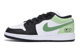 Баскетбольные кроссовки Air 1 Vintage Men Low-Top Black/Green Jordan 553558-131(team85-抹茶天使) | black