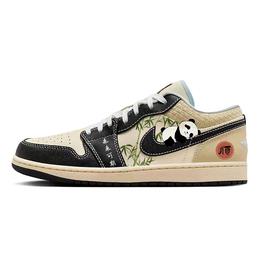 Баскетбольные кроссовки Air 1 Vintage Men Low-Top бежевый/черный Jordan hq3437-101(team56-好运熊猫) | black