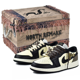 Баскетбольные кроссовки Air 1 Vintage Men Low-Top бежевый/черный Jordan cz0790-102(team96-男款摩卡小倒钩s-box | beige/black