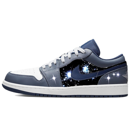 Баскетбольные кроссовки Air 1 Vintage Men Low-Touch Blue/White Jordan 553558-414(team56-璀璨星空) | blue