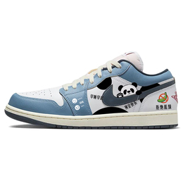 Баскетбольные кроссовки Air 1 Vintage Men Low-Top White/Blue Jordan hm3711-144(team56-hello熊猫) | blue