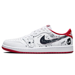 Баскетбольные кроссовки Air 1 Vintage Men Low-Top White/Black Jordan cz0790-161(team366-二次元漫画) | white