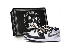Баскетбольные кроссовки Air 1 Vintage Men Low-Top Black/Temno Gray Jordan 553558-131(team85-烟灰使使s-box-a) | black