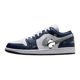 Баскетбольные кроссовки Air 1 Vintage Men Low-Touch Blue/White Jordan 553558-141(team10-攀爬熊猫) | blue