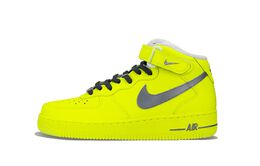Кроссовки Air Force 1 для скейтбординга мужские, среднего размера, неоново-желтый Nike cw2289-111(team338-暗夜霓光) | neon yellow