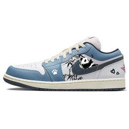 Баскетбольные кроссовки Air 1 Vintage Men Low-Top White/Blue Jordan hm3711-144(team56-慵懒小熊猫) | blue