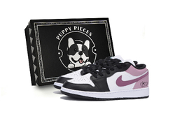 Баскетбольные кроссовки Air 1 Vintage Men Low-Top Black/Pink Jordan 553558-131(team85-树莓天使s-box-a) | black