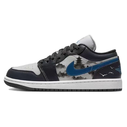 Баскетбольные кроссовки Air 1 Vintage Unisex Low-Top Black Grey Blue Jordan dc0774-040(team56-宝塔千峰) | black gray blue