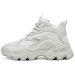 Современные комфортные кроссовки для жизни женские высокие серый Skechers 167844-gry | gray