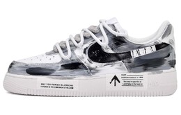 Кроссовки Air Force 1 для скейтбординга унисекс с низким верхом, черный, белый, серый Nike cw2288-111(teame-男女款黑白战地)