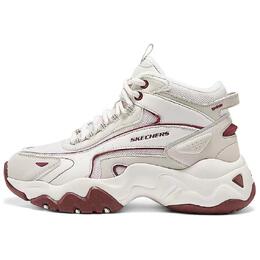 Кроссовки женские DLITES Lifestyle Shoes Women's High-Top Beige/Red Skechers 168015-ofwr | off white/red