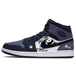 Баскетбольные кроссовки Air 1 Vintage Unisex Mid-Top Фиолетовый/Белый Jordan 554724-445(team56-慵懒小熊猫) | purple