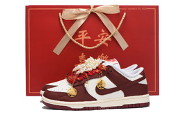 Кроссовки для скейтбординга Dunk женские с низким верхом, белый/красный Nike hj3491-161(女款正红二sbox) | red