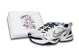 Кроссовки Air Monarch 4 Chunky унисекс с низким верхом, черный, белый, серый Nike 415445-102(team58-迷彩宇宙s-box) | black white gray