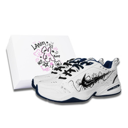 Кроссовки Air Monarch 4 Chunky унисекс с низким верхом черного/белого цвета Nike 415445-102(team58-荆棘玫瑰s-box) | black/white