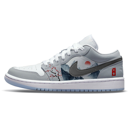 Баскетбольные кроссовки Air 1 Vintage женские с низким верхом серо-белый Jordan dc0774-105(team181-腊梅寒雪) | gray