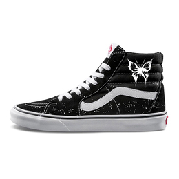 SK8 Скейтбордические кеды женские высокие черный/белый Vans vn000d51b8c(team641-女款银白蝴蝶) | black