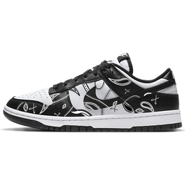Кроссовки для скейтбординга Dunk унисекс с низким верхом, черный/серый Nike dd1391-100(team366-复古腰果花) | black