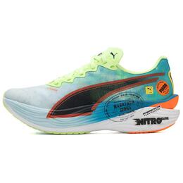 Puma Кроссовки для бега Deviate NITRO с низким верхом, устойчивые к истиранию, дышащие, женские, сине-зеленые 310198-01 | blue green