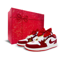 Баскетбольные кроссовки Air 1 Vintage Unisex Low-Go Red Jordan, красный fj3459-160{team393-天赐良缘礼盒} | red