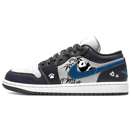 Баскетбольные кроссовки Air 1 Vintage Unisex Low-Top Black/Blue Jordan dc0774-040(team56-慵懒小熊猫) | black