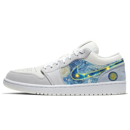 Баскетбольные кроссовки Air 1 Vintage Unisex Low-Top White/Grey Jordan cv3043-100(team366-蓝色星空) | gray