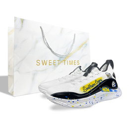 Under Armour Баскетбольные кроссовки Curry 8 с противоскользящей подошвой, износостойкие, дышащие, легкие, среднего размера, унисекс, черно-белые 3024785-111(team478-球场魔法师sbox) | black white