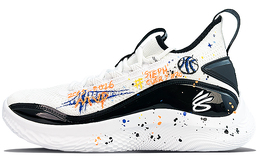Баскетбольные кроссовки Curry 8 Basketball Shoes Unisex Low-Top Black/Blue Under Armour 3024785-111(team40-男女款库里三分球黑白)