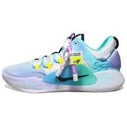 Nike Низкие баскетбольные кроссовки Hyperdunk X с противоскользящим покрытием, износостойкие, мужские, синие, фиолетовые, белые fn3441-101(team240-蓝染微镜) | blue purple white