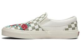 Vans Кроссовки Slip On Rose Embroidery vn0a38f8qf9 | white red green